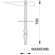 3482154 OBO 458 M4x100 G Kippdübel M4x100mm Stahl galvanisch verzinkt Produktbild Additional View 1 S