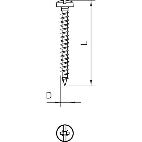 3195422 OBO 4758 4.5x25 Golden-Sprint-Schraube Panhead, Antrieb Produktbild Additional View 1 L