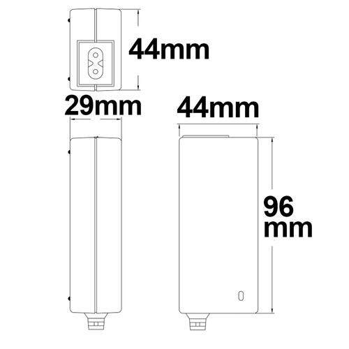 111067 Isoled Trafo 24V/DC 60W mit Rundstecker und Flachstecker Produktbild Additional View 1 L