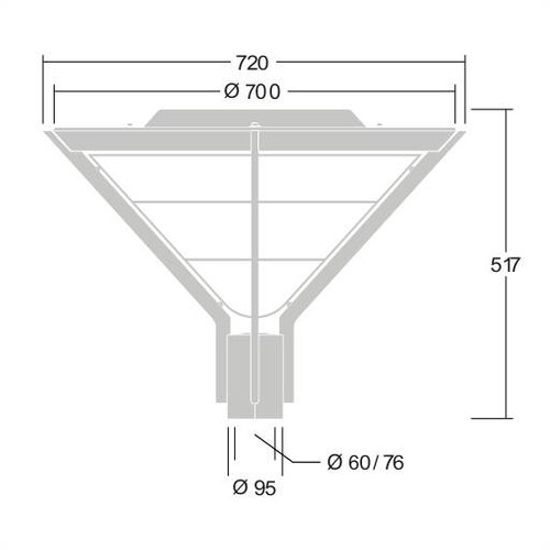 96260101 THORN AVENUE F2 LED 30W/BP8 CL2 STR N4M Dekorativ.Mastaufsatzleuchte Produktbild Additional View 3 L
