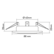 1750001000 NOBILE C3830 Weiß Einbau- Strahler DA68mm Produktbild Additional View 3 S