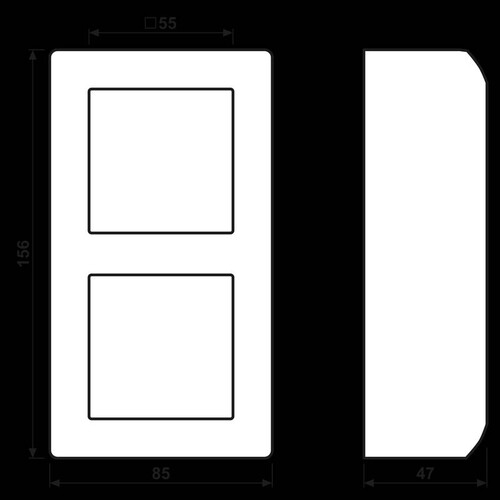 AS582AAL Jung Aufputz-Kappe 2fach Produktbild Additional View 1 L