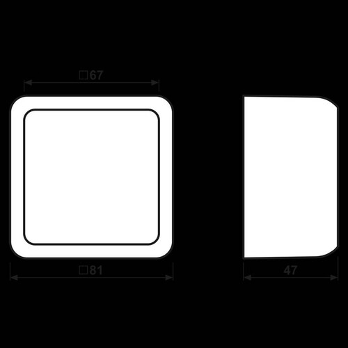 CD581AGR Jung Aufputz-Kappe m. Rahmen 1fach Produktbild Additional View 1 L