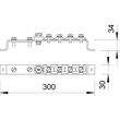 5015014 OBO 1808 Potentialausgleichsschiene 300mm Messing Produktbild Additional View 1 S