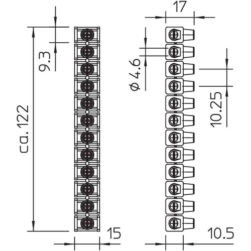 2055023 OBO 70 VDE Dolü-Abzweigklemme farbig sortiert 2,5mm2 Polyamid sortiert Produktbild Additional View 1 L