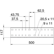 6091180 OBO WRVL 110 FT Längsverbinder für Weitspann-System 110 110x500 Stahl t Produktbild Additional View 1 S