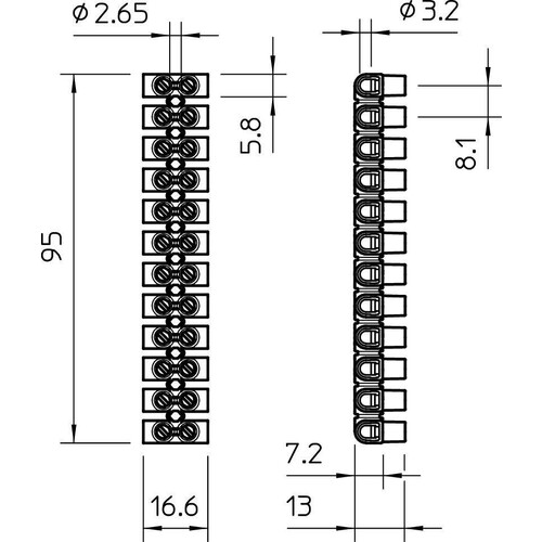 2056070 OBO 72 CE WS Reihenlusterklemme 4,0mm² Polypropylen weiß 1Pkg=10Stk Produktbild Additional View 1 L