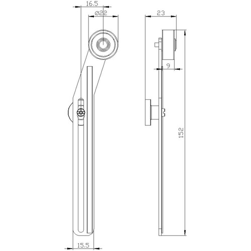 3SE5000-0AA56 Siemens Schwenkhebel für Positionsscha.3SE51 inkl.Adapt.+Schraube Produktbild Additional View 1 L