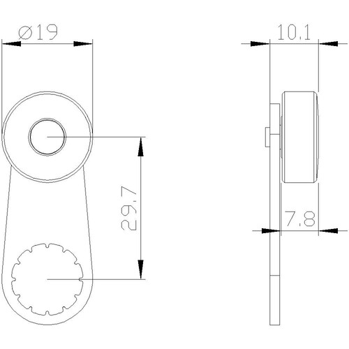 3SE5000-0AA24 SIEMENS Metallschwenkhebel 30mm m. KST-Rolle 19mm für 3SE51 /52 Produktbild Additional View 1 L