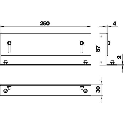 7403820 OBO OKB ES 25085 Kanalendstück für OKB Stahl bandverzinkt Produktbild Additional View 1 L