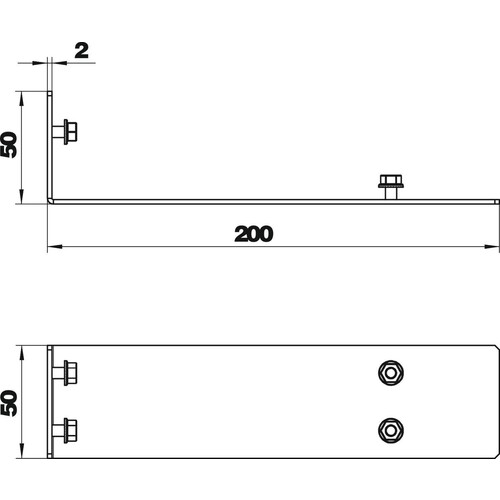 7403855 OBO OKB V 250 Verbinder für OKB mit Bürstenleiste Stahl bandverzinkt Produktbild Additional View 1 L