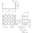 6057403 OBO MKS 840 FS Kabelrinne MKS gelocht, mit Verbinder 85x400x3000 Stahl Produktbild Additional View 1 S