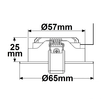 112032 Isoled LED Einbaustrahler COB mit Reflektor 5W nickel geb., warmweiss Produktbild Additional View 1 S