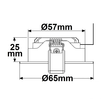 112032 Isoled LED Einbaustrahler COB mit Reflektor 5W nickel geb., warmweiss Produktbild Additional View 2 S