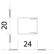 6246966 OBO LKM20020FS Leitungsführungs- kanal mit Bodenlochung 20x20x2000 Stahl Produktbild Additional View 1 S