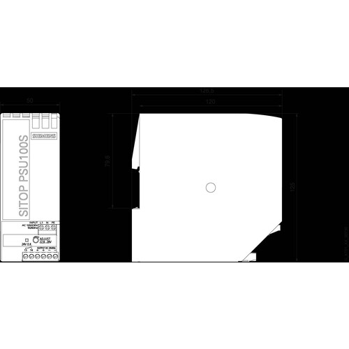 6EP1333-2BA20 SIEMENS SITOP PSU100S 24V 5A geregelte Stromversorgung 24VDC Produktbild Additional View 2 L