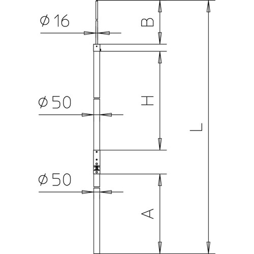 5408936 OBO isFang IN 6000 Isolierter Fangmast für isCon-Leitung innen 6000mm Produktbild Additional View 1 L