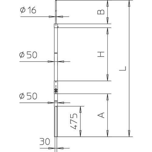 5408938 OBO isFang IN-A 4000 Isolierter Fangmast + Auslass für isCon-Leitung inn Produktbild Additional View 1 L