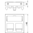 6119292 OBO DTG-2RM RW1 Datentechnik- träger f. 2 Anschlussmodule Typ RN 45x45 Produktbild Additional View 1 S