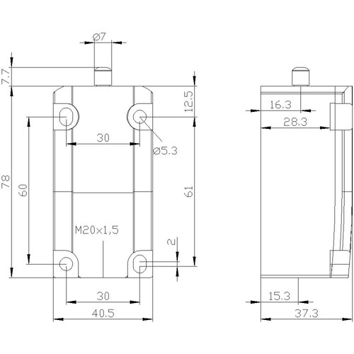 3SE5112-0CA00 SIEMENS Basisschalter für Positionsschalter 3SE51 metall Produktbild Additional View 2 L