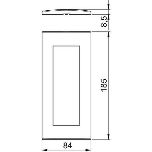 6119372 OBO AR45-F3 RW Abdeckrahmen Modul 45, 3fach 84x185mm Polycarbonat re Produktbild Additional View 1 L