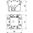 6288569 OBO 71GD8-2 Geräteeinbaudose 1-fach für Modul 45 71x76x51 Polyamid ei Produktbild Additional View 1 S