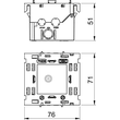 6288569 OBO 71GD8-2 GerÃ€teeinbaudose 1-fach fÃŒr Modul 45 71x76x51 Polyamid ei Produktbild Additional View 1 S