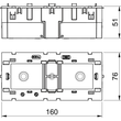 6288579 OBO 71GD9-2 Geräteeinbaudose 3-fach für Modul 45 160x76x51 Polyamid e Produktbild Additional View 1 S