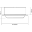 1550220200 Nobile N 5022 LED Array chrom 3,3W warmweiss 3000°K ca.57 lm/W 3er Set Produktbild Additional View 2 S