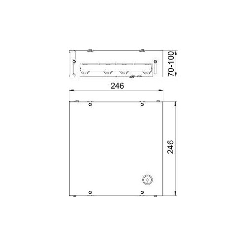 7427432 OBO UDHOME BOX 9 Einbaugehäuse für GES9-2 Stahl bandverzinkt Produktbild Additional View 1 L