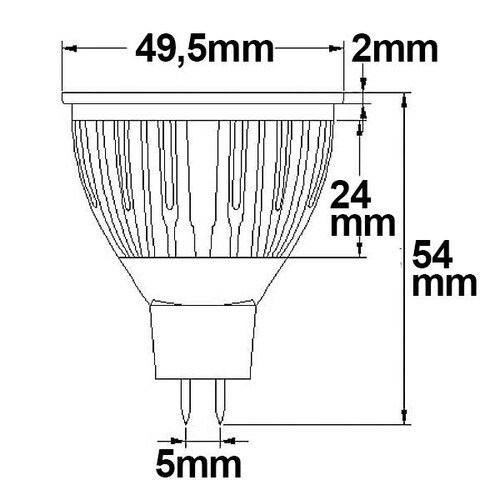 111544 Isoled MR16 Led Strahler 5,5W WW Produktbild Additional View 2 L