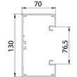 6279303 OBO GA-S70130EL Geräteeinbaukanal symmetrisch 70x130x200 Produktbild Additional View 1 S