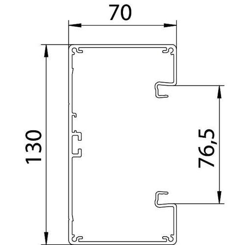 6279303 OBO GA-S70130EL Geräteeinbaukanal symmetrisch 70x130x200 Produktbild Additional View 1 L