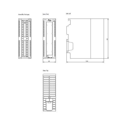 6ES7332-5HF00-0AB0 Siemens Simatic S7- 300 Analogausgabe SM332 Produktbild Additional View 1 L