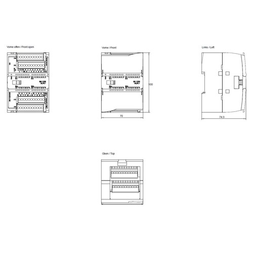 6ES7223-1PL32-0XB0 SIEMENS Simatic S7-1200 Digitale E/A SM 1223 16 DI/16 DO Produktbild Additional View 2 L