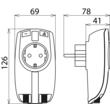 909300 DEHN Überspannungsableiter DEHNprotector Kom- biadapter für Energie Produktbild Additional View 2 S