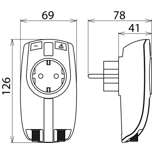 909300 DEHN Überspannungsableiter DEHNprotector Kom- biadapter für Energie Produktbild Additional View 2 L