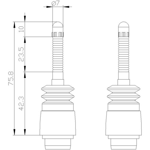 3SE5000-0AR03 Siemens Antriebskopf für 3SE51/52 Federstab 76mm Gesamtlänge Produktbild Additional View 1 L