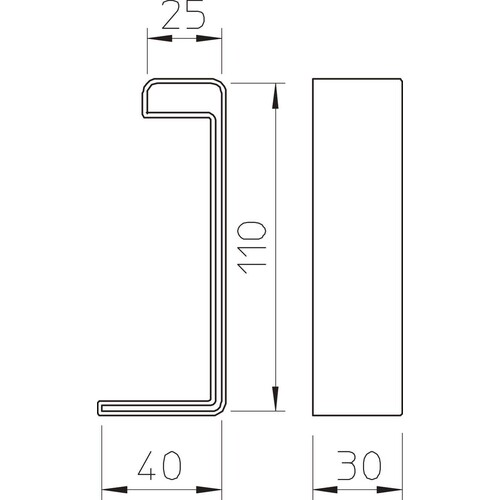 6310398 OBO SKHW 110 OR Schutzkappe für Weitspannkabelleiter 110 H110mm Polyethy Produktbild Additional View 1 L