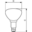 57523425 PHILIPS BR125 IR 250W E27 230-250V CL 1CT/10 Infrarotlampe Produktbild Additional View 2 S