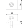 6355056 OBO KWH 15 FT Klemmwinkel mit Hakenschraube, h = 15 mm 60x50 Stahl tau Produktbild Additional View 1 S