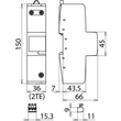 961185 DEHN N-PE-Blitzstromableiter DEHNgap Maxi 1 zum Einsatz in TT-Systeme Produktbild Additional View 2 S
