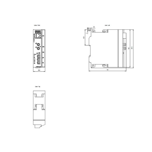 6GK5101-1BB00-2AA3 SIEMENS SCALANCE X101-1 IE MEDIENKONVERTER Produktbild Additional View 1 L