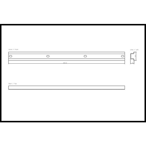 6ES5710-8MA11 SIEMENS Normprofilschiene 35mm, Länge 483mm Produktbild Additional View 2 L