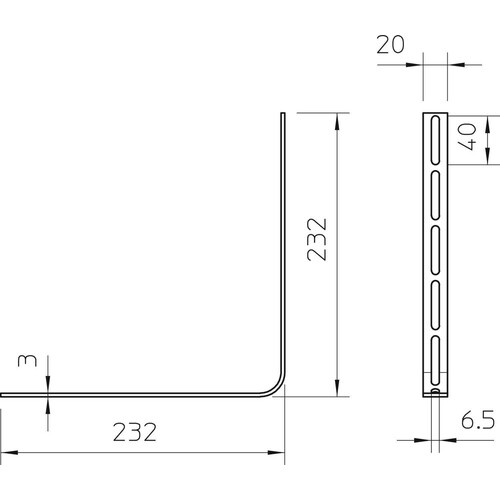 6017371 OBO 5050 20X3 FT Schlitzband gebogen 20x3 Stahl tauchfeuerverzinkt Produktbild Additional View 1 L