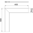 6279734 OBO GA-OTFRW Oberteil für Flachwinkel 400x80mm Aluminium reinweiß Produktbild Additional View 1 S