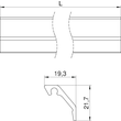 6287700 OBO KG2RW Gitterprofil 20x22x2000mm Aluminium reinweiß 9010 Produktbild Additional View 1 S