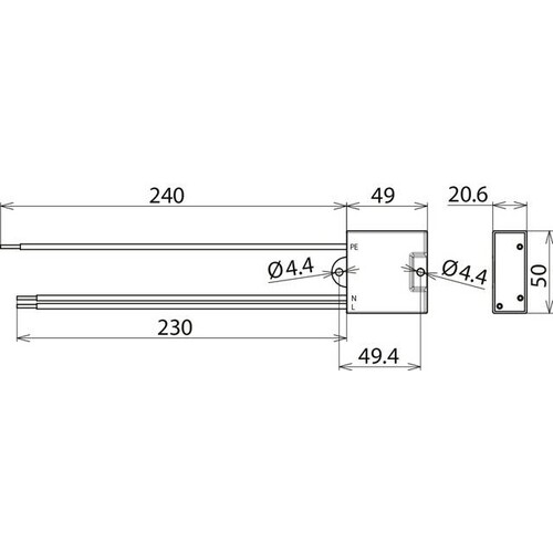 900430 DEHN Überspannungsableiter Typ 2 DEHNcord 2-polig für Elektroinstallation Produktbild Additional View 3 L