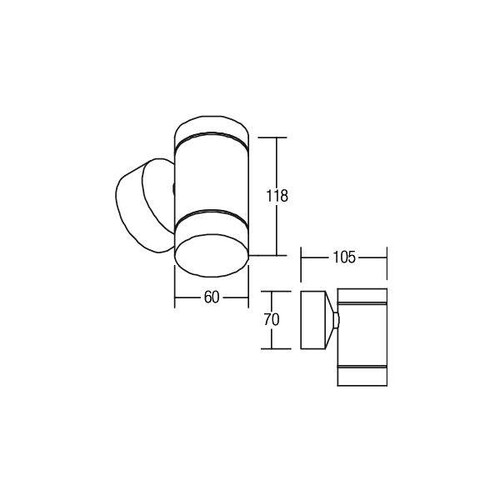 35001420 Brumberg Wandleuchte edelstahl Produktbild Additional View 2 L