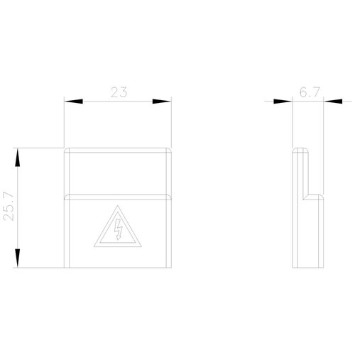 3RM1910-6AA Siemens Abdeckkappe f.Sammelschiene (1 VPE =10 Stk) Produktbild Additional View 1 L